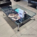 Glass Coffee Table with Metal Frame 50" x 38"